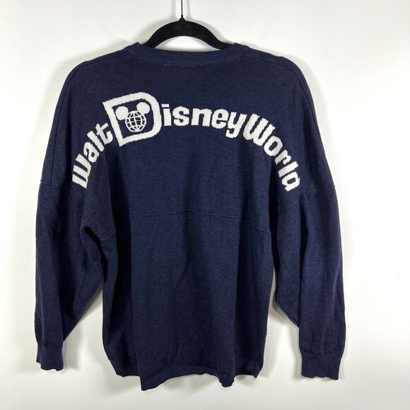 Disney Parks Spirit Jersey Adult Small Crewneck Sweater Walt Disney World Navy - Picture 8 of 9
